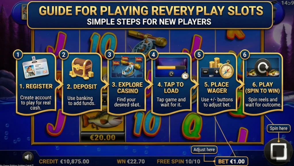 Steps for Revery Play slot guide to help new players start